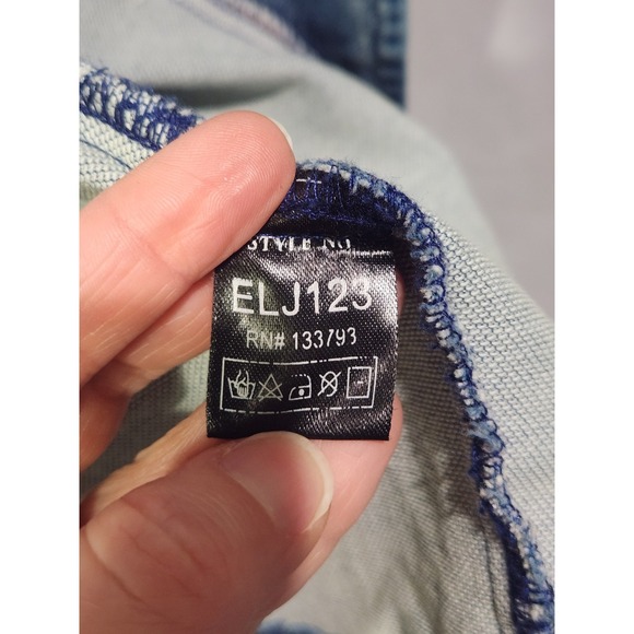 POL Anthropologie Studded Denim Cape Waterfall Trench Jacket Embroidery Sz Small - Picture 6 of 7